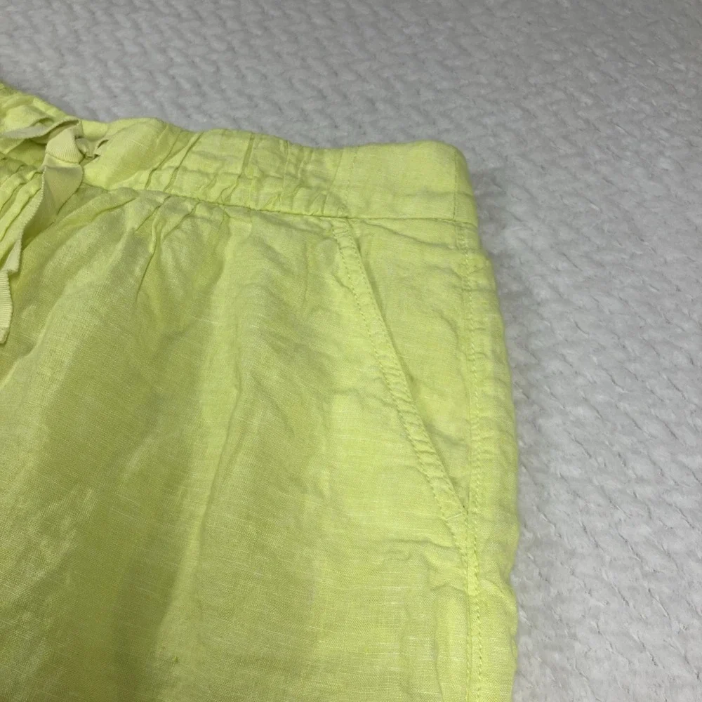 J Crew Womens Linen Paperbag Mini Skirt 8 Yellow Preppy Coastal‎ Beach